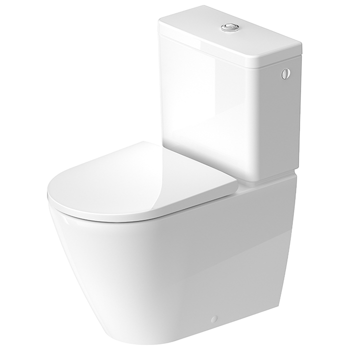 Duravit D-Neo Унитаз-моноблок, безободковый, слив универсальный, HygieneGlaze, цвет: белый