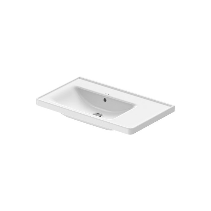 Duravit D-Neo Раковина, без отв, накладная, с переливом, цвет: белый