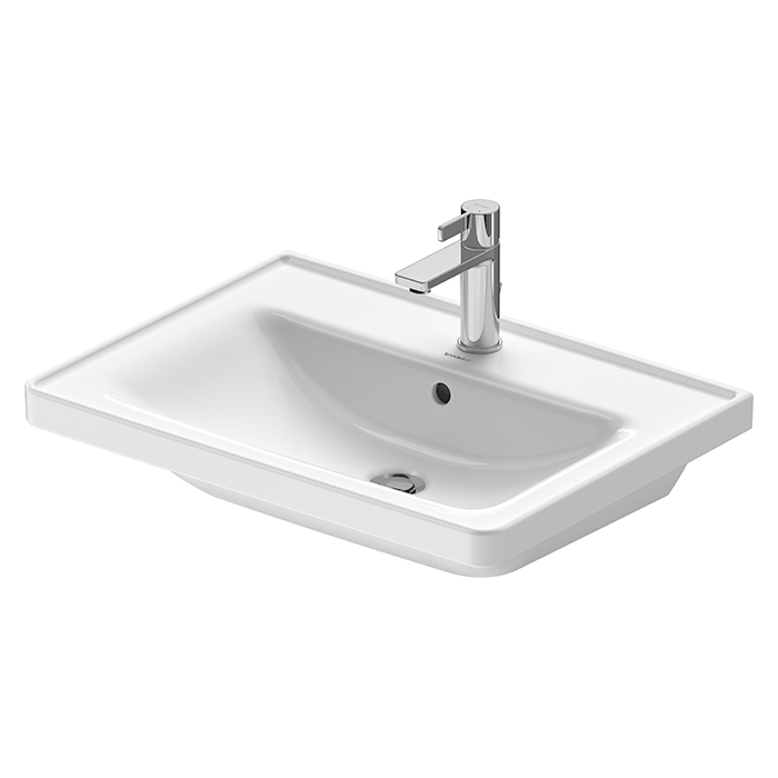 Duravit D-Neo Раковина накладная, с переливом, с 1 отв, WonderGliss, цвет: белый
