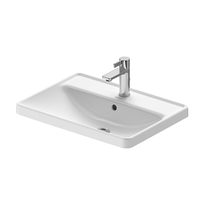 Duravit D-Neo Раковина, встраиваемая сверху, с переливом, 1 отв, цвет: белый