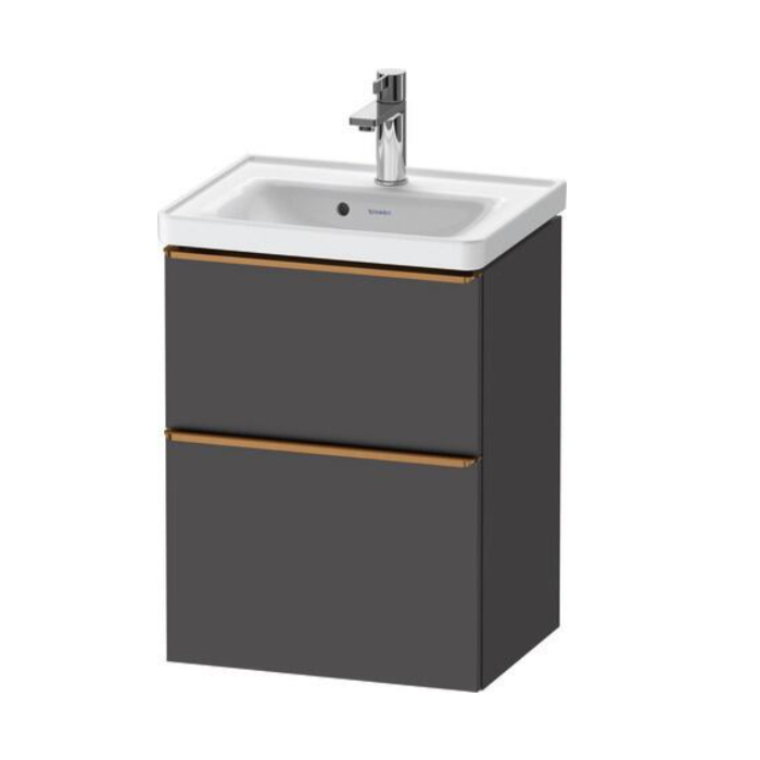 Duravit D-Neo Тумба под раковину, подвесная, с выдв. ящиком и выдв. отделением, цвет: графит матовый
