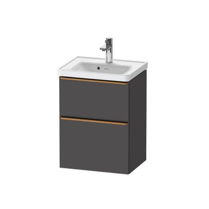 Duravit D-Neo Тумба под раковину, подвесная, с выдв. ящиком и выдв. отделением, цвет: графит матовый