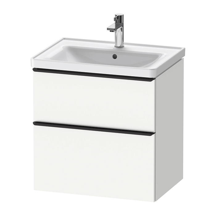 Duravit D-Neo Тумба с раковиной, с 2 ящиками, подвесная, цвет: белый матовый