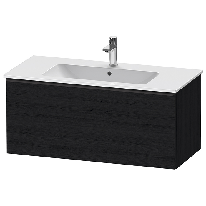 Duravit D-Neo Тумбочка подвесная, раковина, 1 ящик, цвет: Black Oak