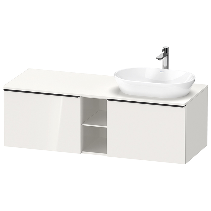 Duravit D-Neo Тумбочка подвесная, раковина, 2 ящика, цвет: белый высокоглянцевый