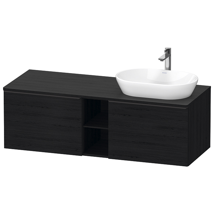 Duravit D-Neo Тумбочка подвесная, раковина, 2 ящика, цвет: Black Oak