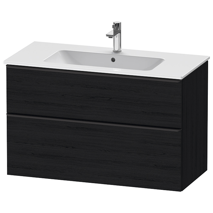 Duravit D-Neo Тумбочка подвесная, раковина, 1 ящик цвет: Black Oak