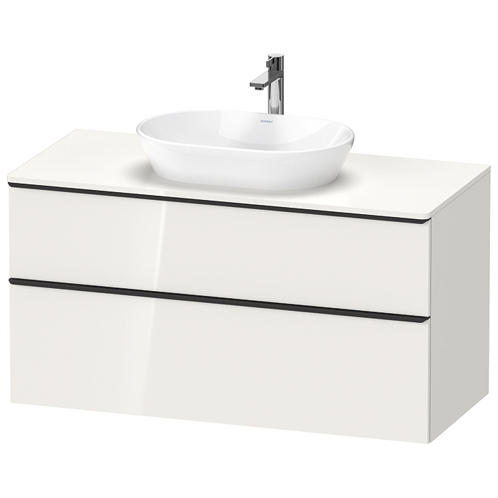 Duravit D-Neo Тумбочка подвесная, раковина, 2 ящика, цвет: белый высокоглянцевый