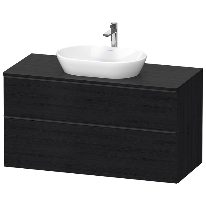 Duravit D-Neo Тумбочка подвесная, раковина, 2 ящика, цвет: Black Oak