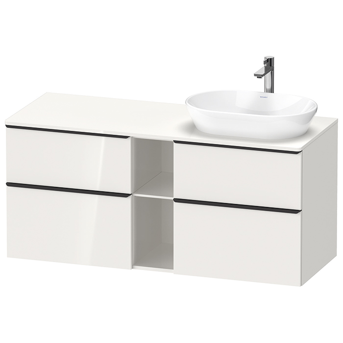 Duravit D-Neo Тумбочка подвесная, раковина, 2 ящика, цвет: белый высокоглянцевый