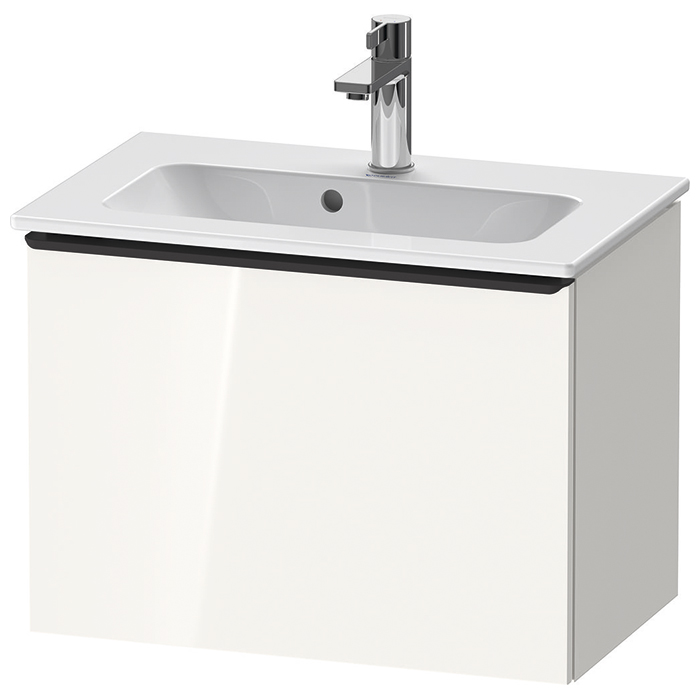 Duravit D-Neo Тумбочка подвесная Compact, раковина, 1 ящик, цвет: белый высокоглянцевый