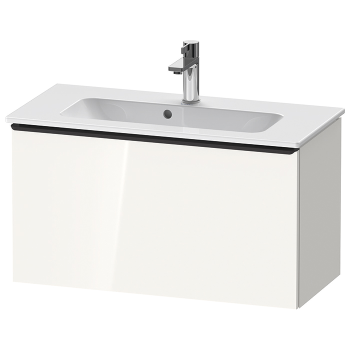 Duravit D-Neo Тумбочка подвесная Compact, раковина, 1 ящик, цвет: белый высокоглянцевый