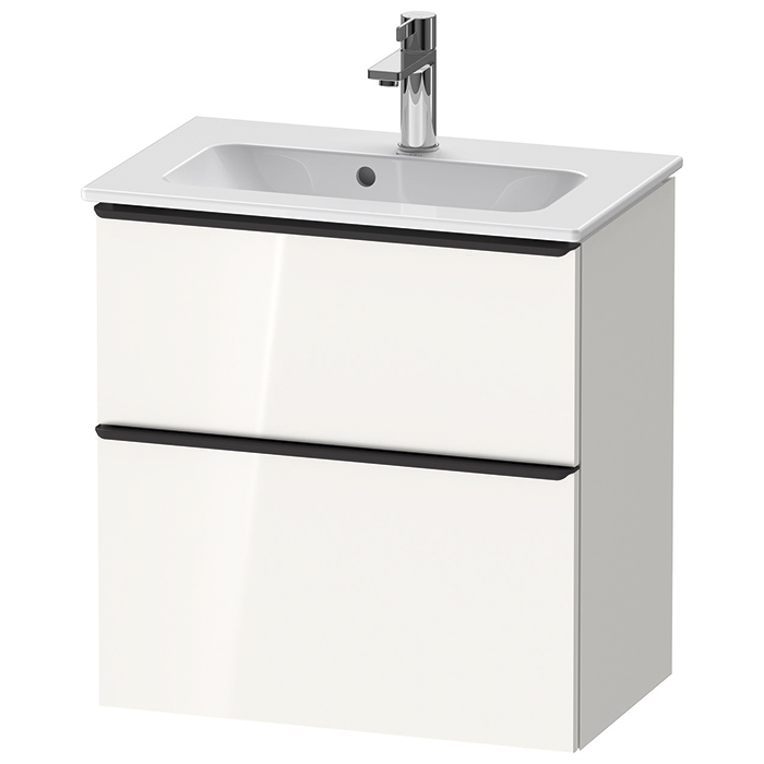 Duravit D-Neo Тумбочка подвесная Compact, раковина, 1 ящик, цвет: белый высокоглянцевый