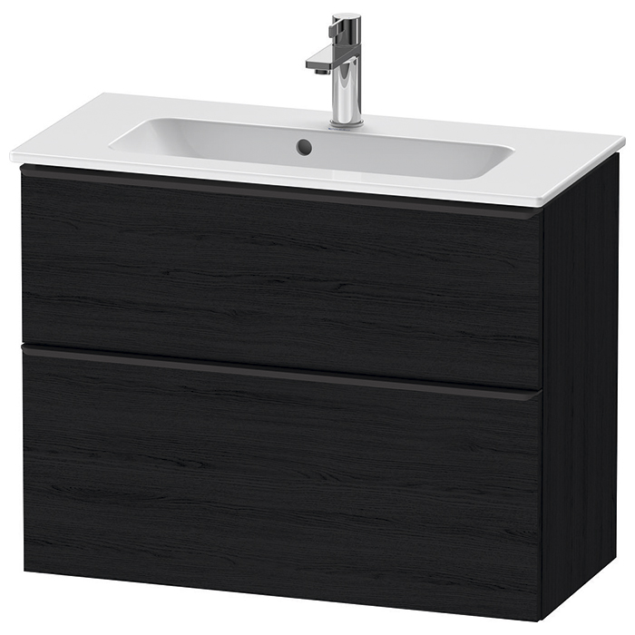 Duravit D-Neo Тумбочка подвесная Compact, раковина, 1 ящик, цвет: Black Oak