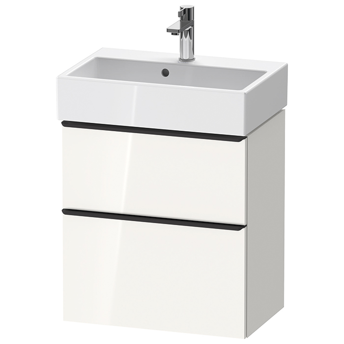Duravit D-Neo Тумбочка подвесная компакт, раковина, 1 ящик, цвет: белый высокоглянцевый