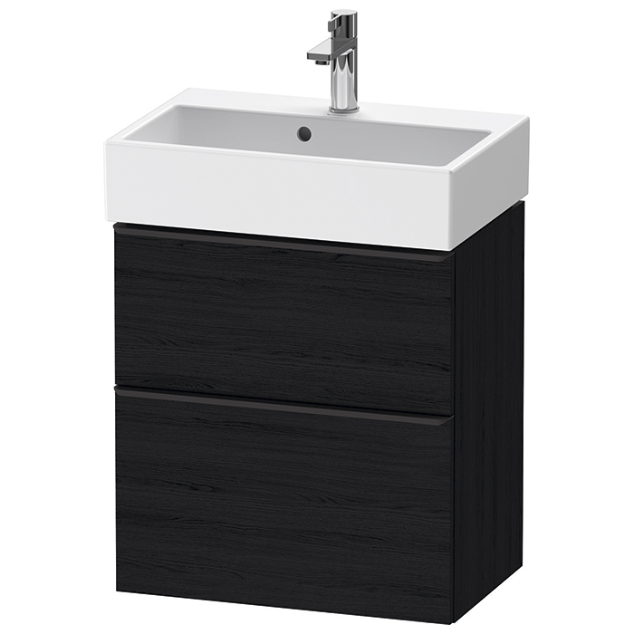 Duravit D-Neo Тумбочка подвесная компакт, раковина, 1 ящик, цвет: Black Oak