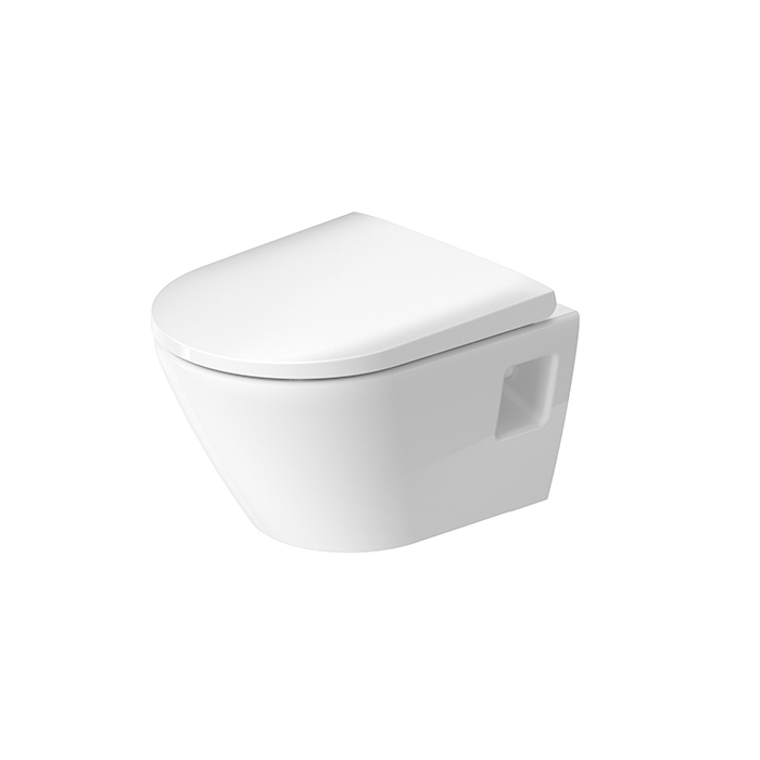 Duravit D-Neo Унитаз, подвесной, безободковый, с сиденьем микролифт, цвет: белый