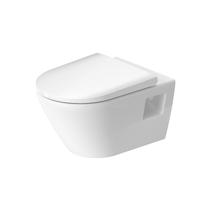 Duravit D-Neo Унитаз, подвесной, безободковый, цвет: белый (Сиденье на выбор)