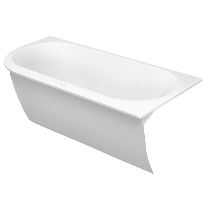 Duravit Darling New Ванна, пристенная, акриловая, угол справа, с панелью и ножками,с 2 наклонами для спины, цвет: белый