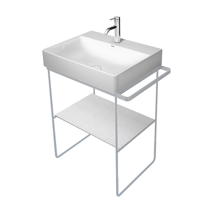 Duravit DuraSquare Консоль металлическая напольная с раковиной, с полотенцедержателем, цвет: хром