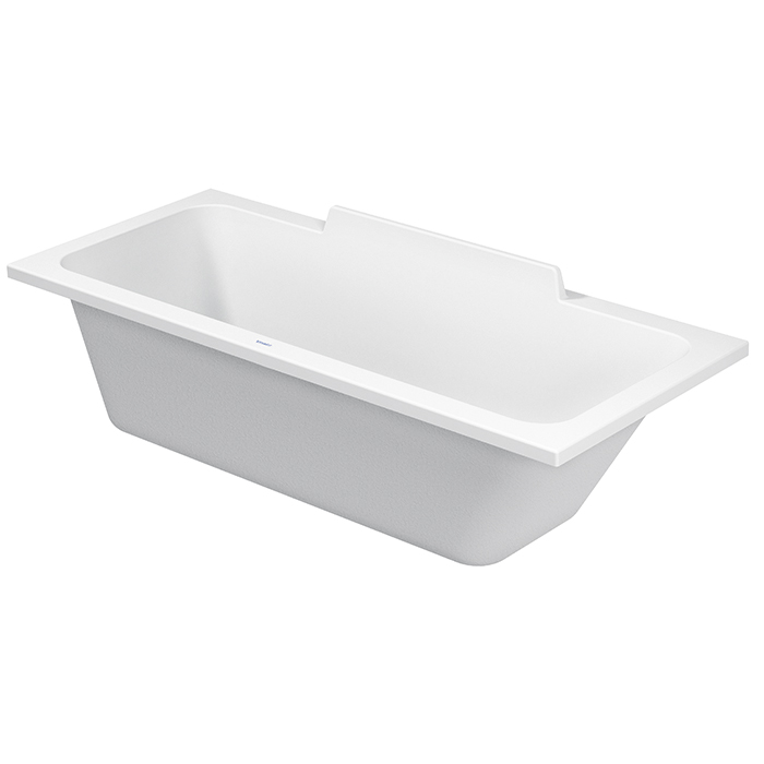 Duravit DuraStyle Ванна, прямоугольная, встраиваемая или версия с панелями и ножками, с наклоном для спины справа, цвет: белый
