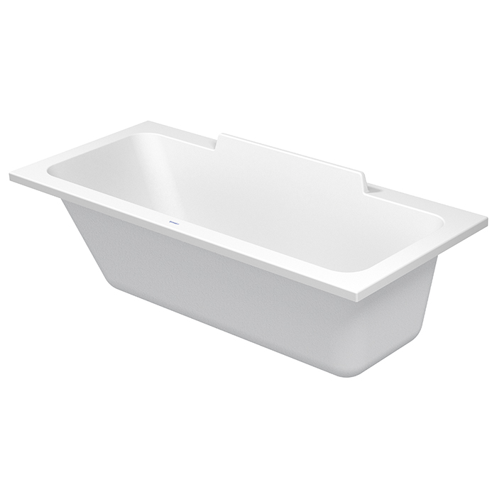 Duravit DuraStyle Ванна, прямоугольная, встраиваемая или версия с панелями и ножками, с наклоном для спины слева, цвет: белый