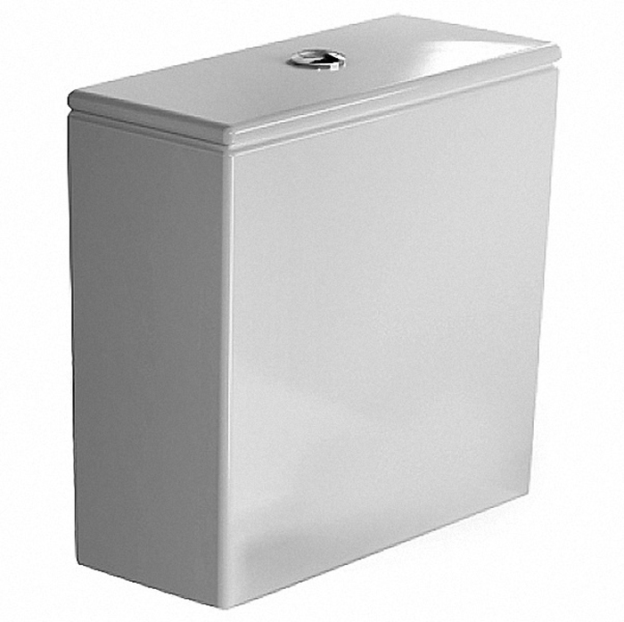 Duravit DuraStyle Бачок с механизмом двойного смыва, хром, 6/3л, для подключения справа или справа, Цвет: Белый