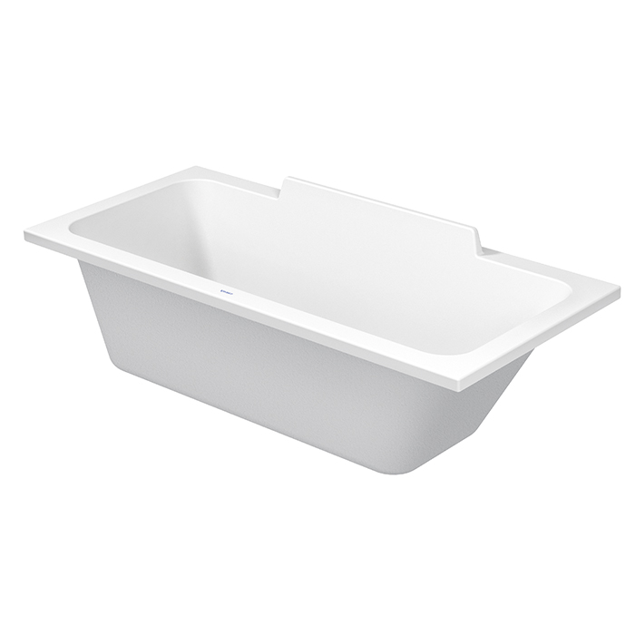 Duravit DuraStyle Ванна, прямоугольная, встраиваемая или версия с панелями и ножками, с наклоном для спины справа, цвет: белый
