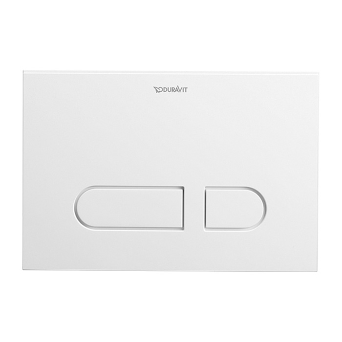 Duravit DuraSystem А1 Клавиша смыва для унитаза, двойной смыв, фронтальная пластина, цвет: белый