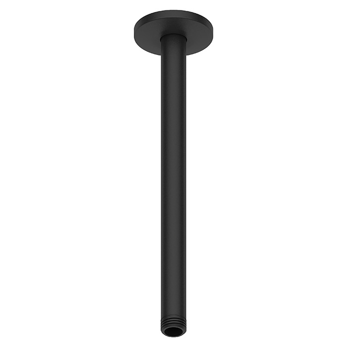 Duravit Душевой кронштейн потолочный круглая накладка, / соединительный патрубок размер DN15, цвет: черный матовый