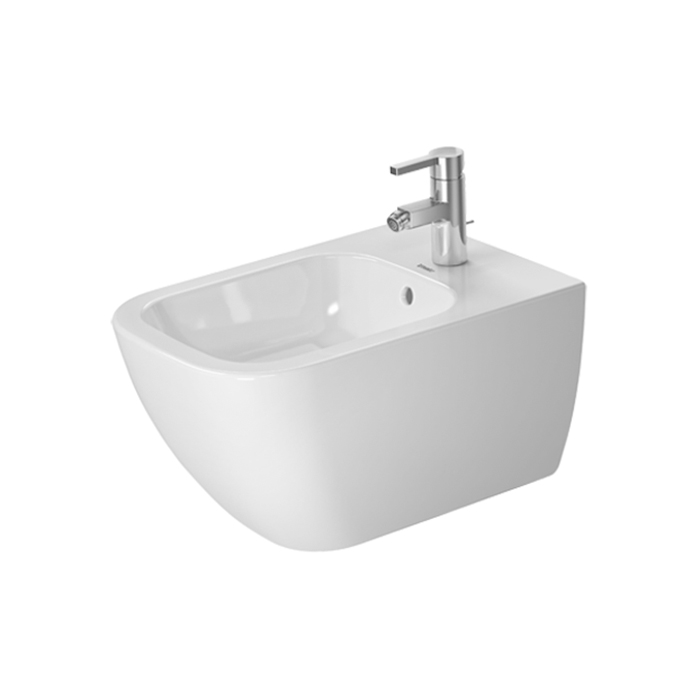 DURAVIT Happy D.2 Биде подвесное, 1 отв, WonderGliss, цвет: белый