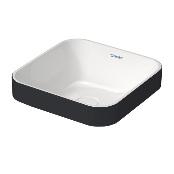 Duravit Happy D.2 Plus Раковина, без отв, цвет: Anthracite matt/белый