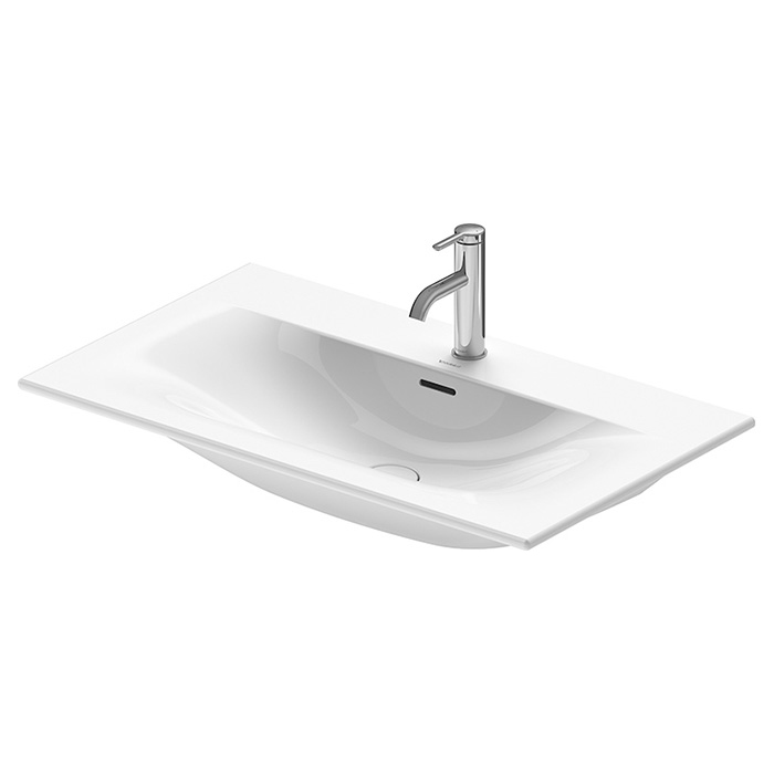Duravit Happy D.2 Plus Раковина подвесная, с 2 отв, выпуск с керамической крышкой, цвет: белый