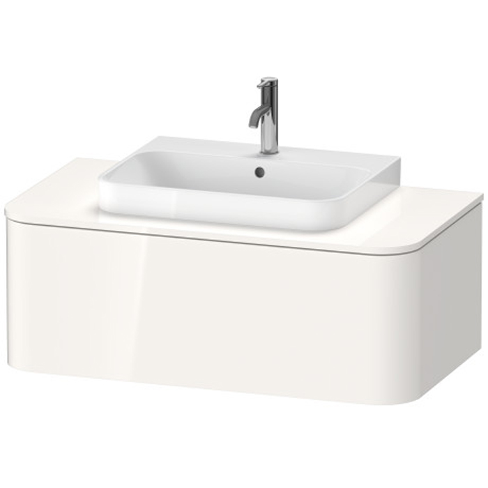 Duravit Happy D.2 Plus Тумба подвесная, с раковиной и 1 ящиком, цвет: белый глянцевый