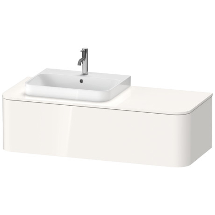 Duravit Happy D.2 Plus Тумба подвесная, с раковиной и 1 ящиком, SX, цвет: белый глянцевый