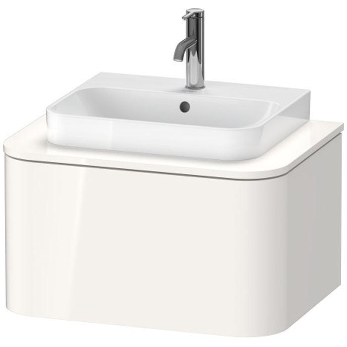 Duravit Happy D.2 Plus Тумба подвесная, с раковиной и 1 ящиком, цвет: белый глянцевый