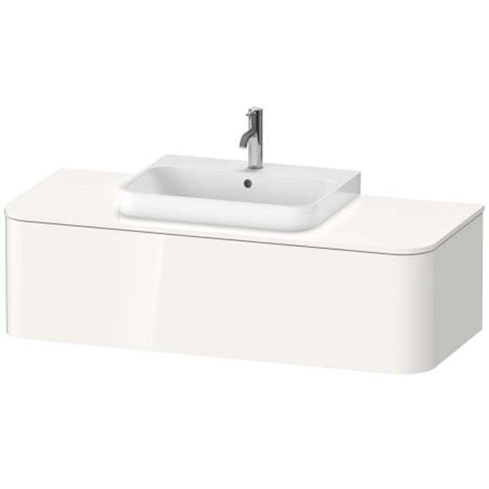 Duravit Happy D.2 Plus Тумба подвесная, с раковиной и 1 ящиком, цвет: белый глянцевый