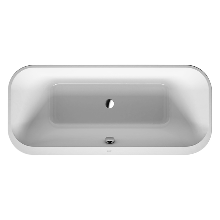 Duravit Happy D.2 Plus Ванна, отдельностоящая, 2 наклона для спины, цвет: белый