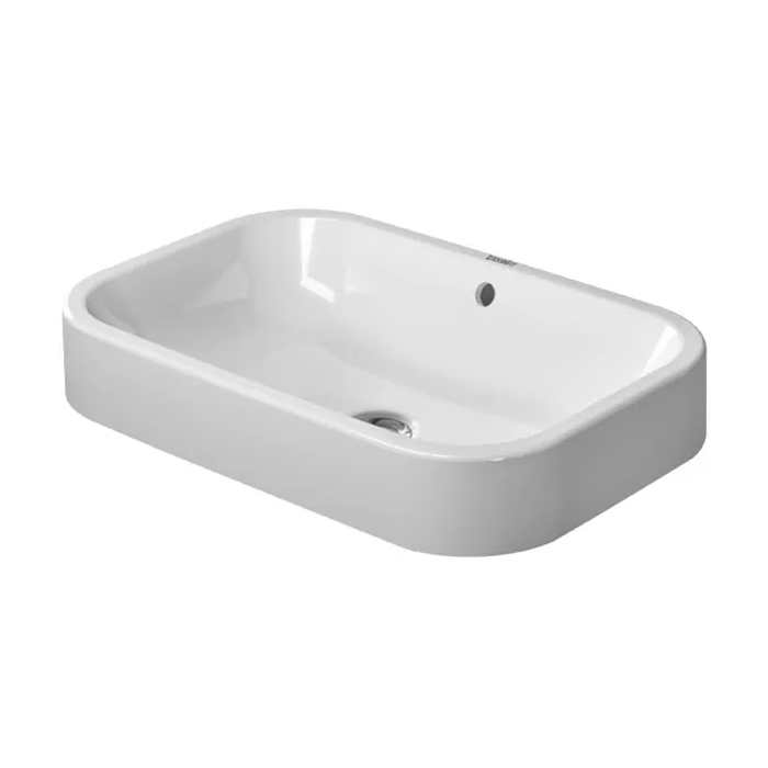Duravit Happy D.2 Раковина, накладная, без отв, со слив-переливом, с креплением, цвет: белый