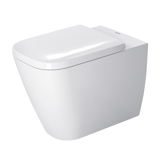 Duravit Happy D.2 Унитаз напольный, пристенный вариант, для независимого подключения воды, включая крепление, HygieneGlaze, цвет: белый