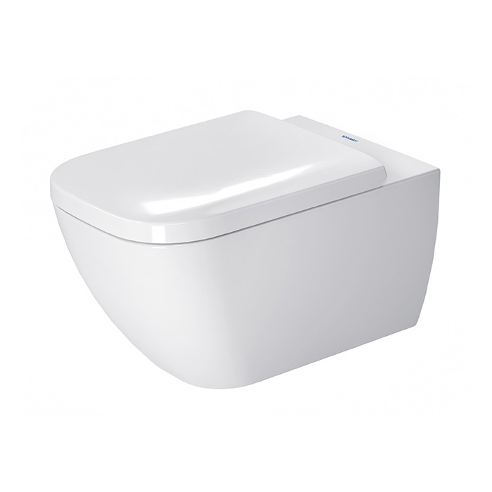 Duravit Happy D.2 Унитаз подвесной, с вертикальным смывом, вкл. крепление Durafix, с покрытием WonderGliss, цвет: белый