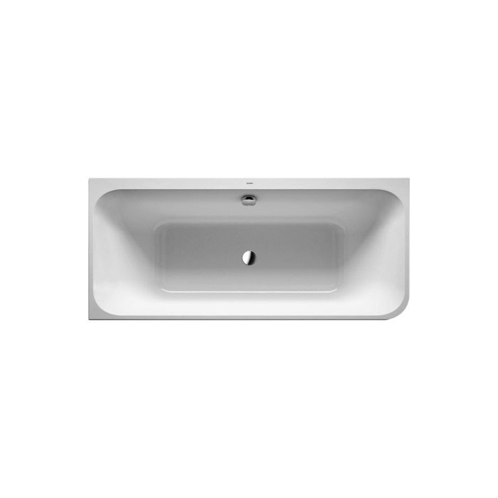 DURAVIT Happy D2 Ванна, угол слева вариант с двумя наклонами для спины, с интегр акрилов панелью и ножками, цвет белыйнаклонами для спины, цвет: белый
