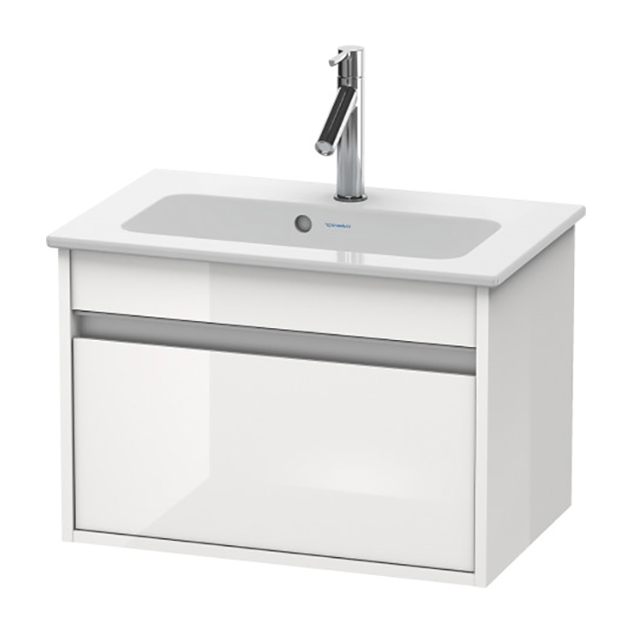 Duravit Ketho Тумба подвесная, с раковиной, 1 выдв. ящик, цвет: белый глянцевый