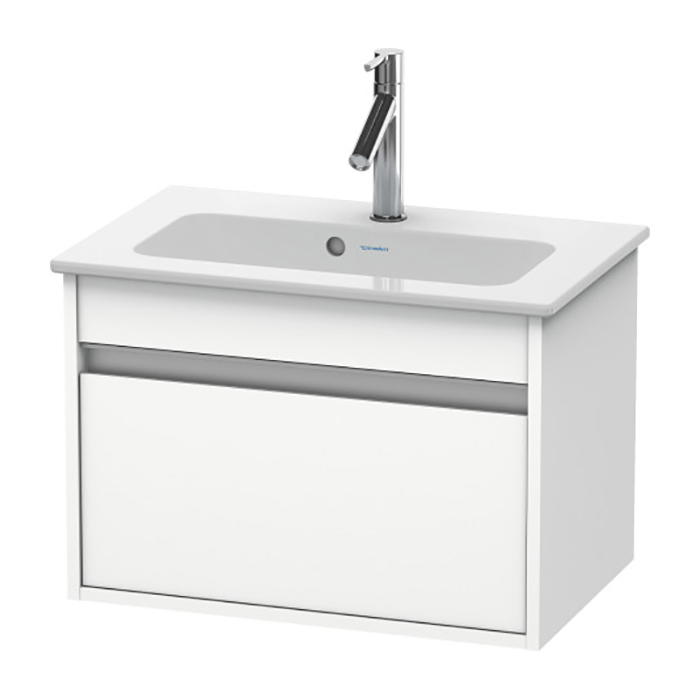 Duravit Ketho Тумба подвесная, с раковиной, 1 выдв. ящик, цвет: белый матовый