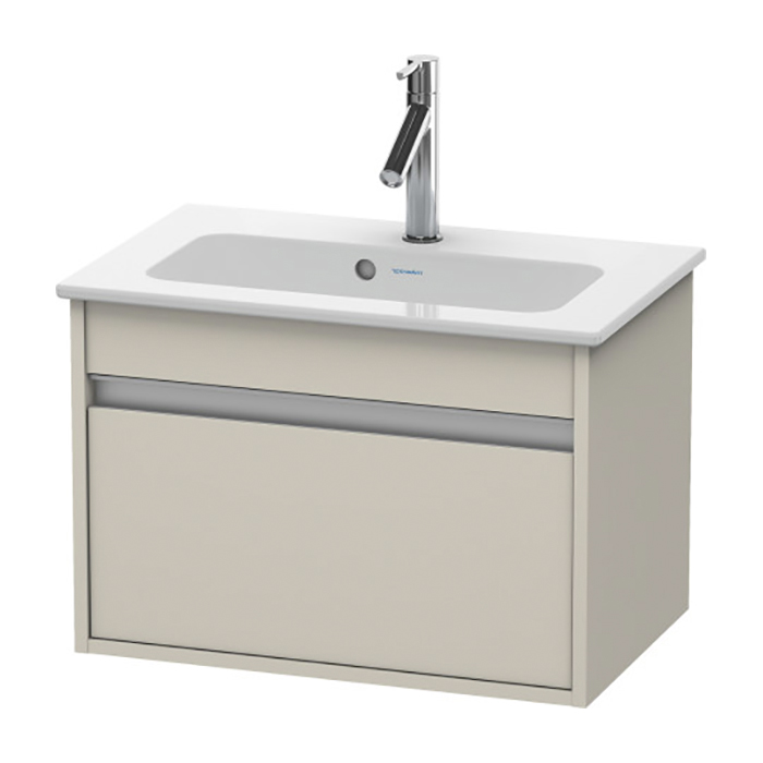 Duravit Ketho Тумба подвесная, с раковиной, 1 выдв. ящик, цвет: cеро-коричневый