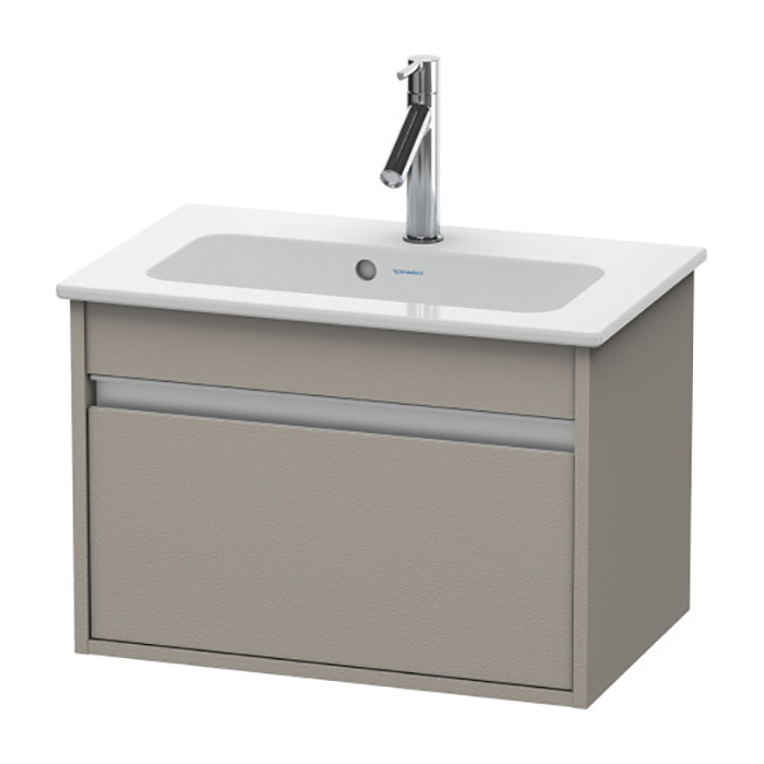 Duravit Ketho Тумба подвесная, с раковиной, 1 выдв. ящик, цвет: tera