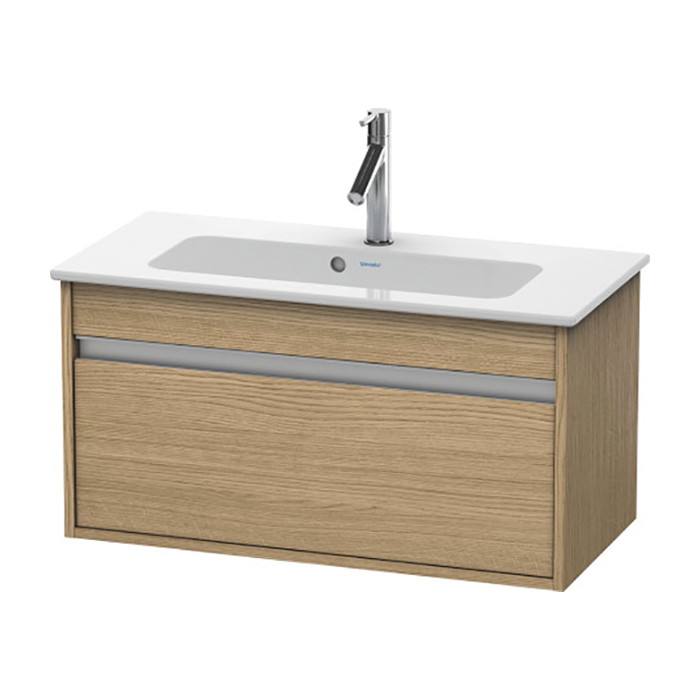 Duravit Ketho Тумба подвесная, с раковиной, 1 выдв. ящик, цвет: дуб европейский