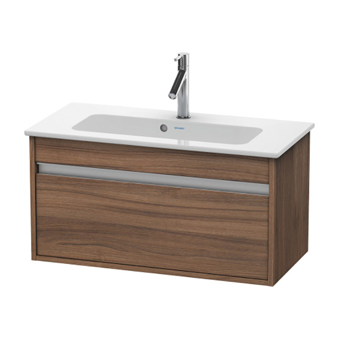 Duravit Ketho Тумба подвесная, с раковиной, 1 выдв. ящик, цвет: орех натуральный