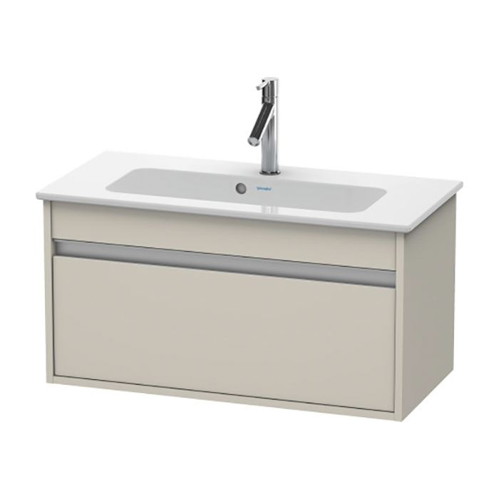 Duravit Ketho Тумба подвесная, с раковиной, 1 выдв. ящик, цвет: серо-коричневый