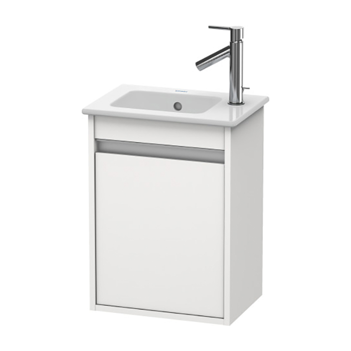 Duravit Ketho Тумба подвесная, с раковиной, с 1 дверка, цвет: белый глянцевый